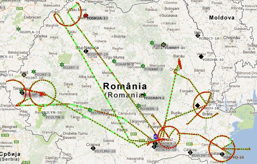 APRS Flights YO/LA8OKA